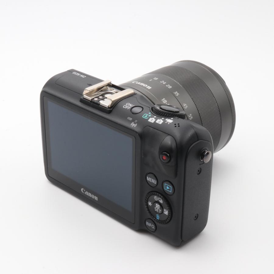 【美品】Canon EOS M2 ミラーレスカメラ 18-55mmレンズ付き Canon EOS M2 EF-M18-55 IS STM レンズキット ブラック ミラーレス一眼