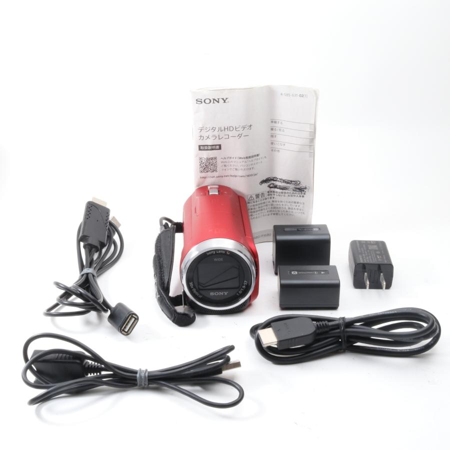 SONY Handycam HDR-CX680 レッド ビデオカメラ : オンカメ - 通販