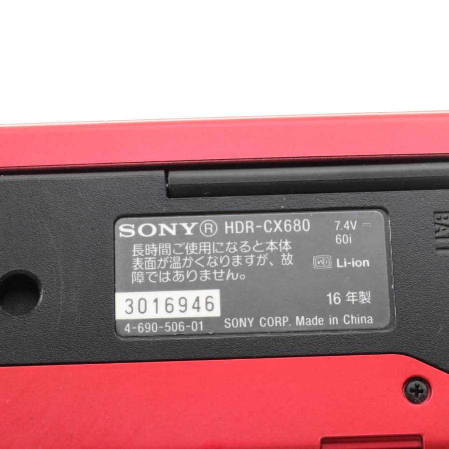 SONY Handycam HDR-CX680 レッド ビデオカメラ : オンカメ - 通販