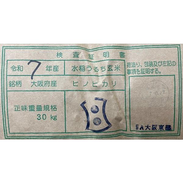 ヒノヒカリ 米 10kg 令和7年 送料無料 大阪県寝屋川市 地元産 1or2等