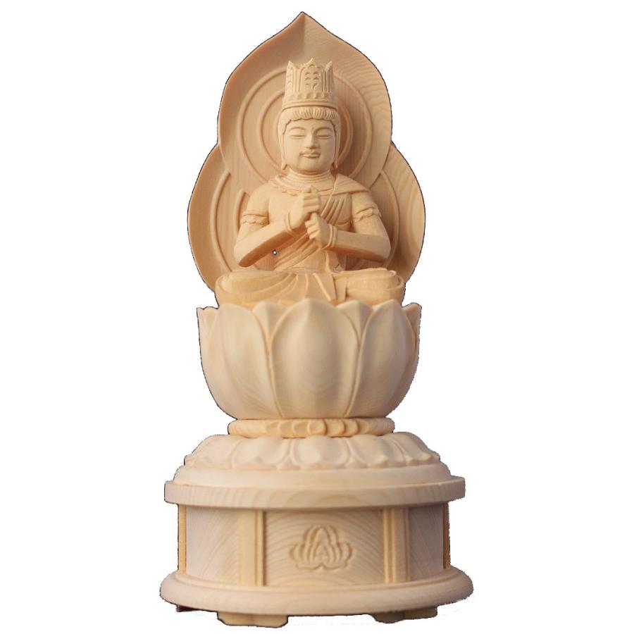 木彫仏像/大日如来座像蓮華台1.5寸桧木 : トモエの木彫仏像