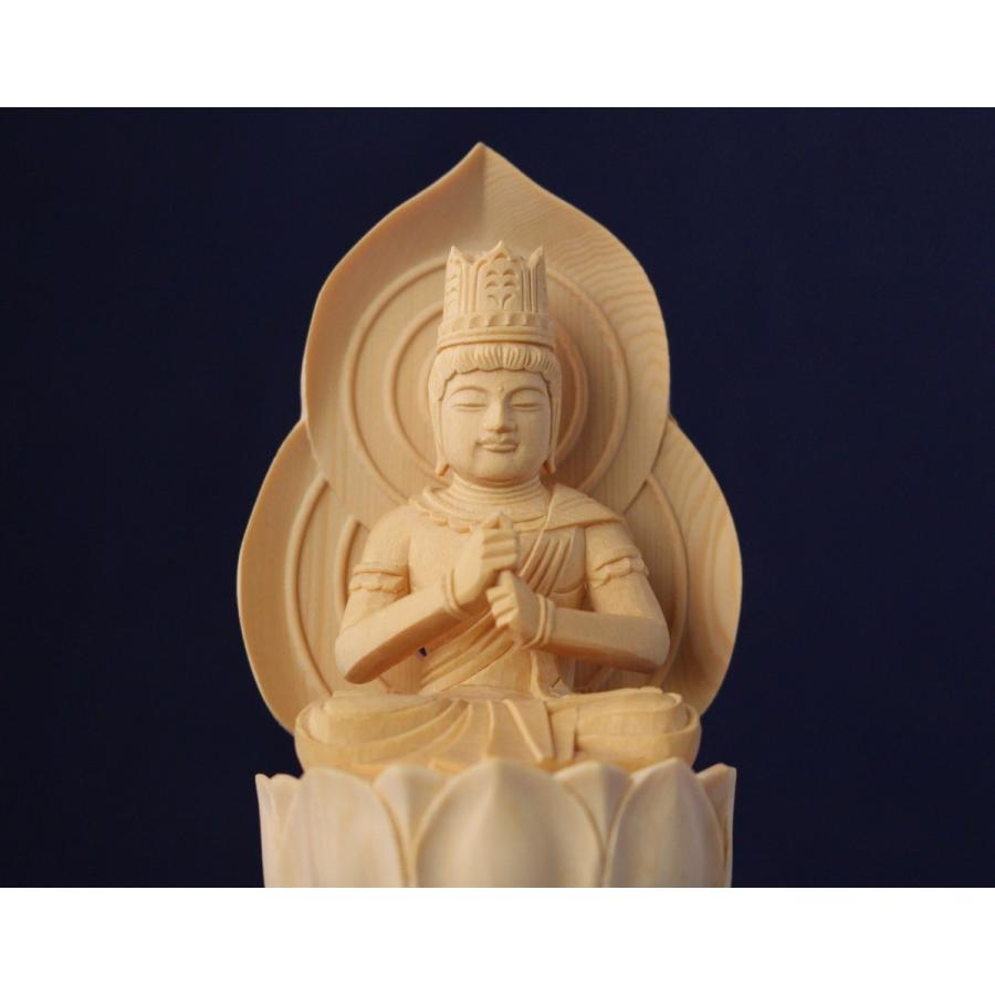 木彫仏像/大日如来座像蓮華台1.5寸桧木 : トモエの木彫仏像