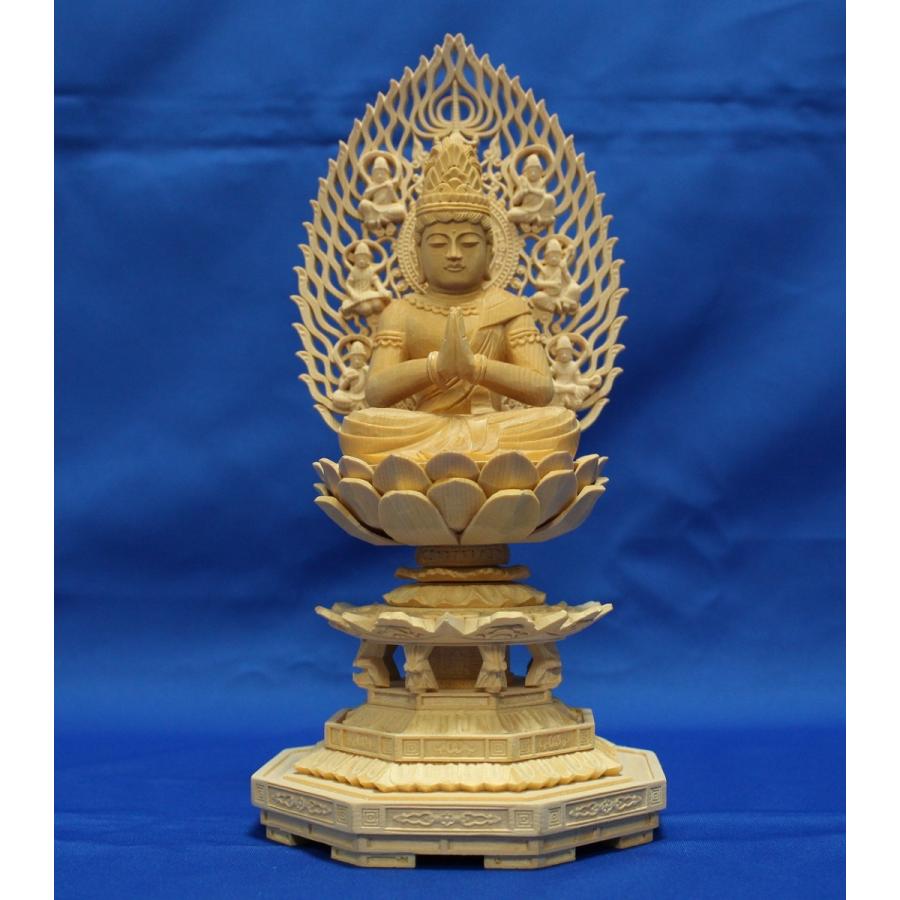 新品 普賢菩薩黄楊八角仏像