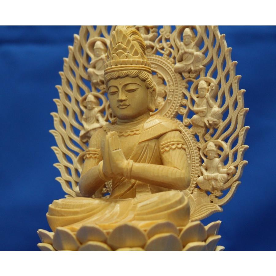 新品 普賢菩薩黄楊八角仏像