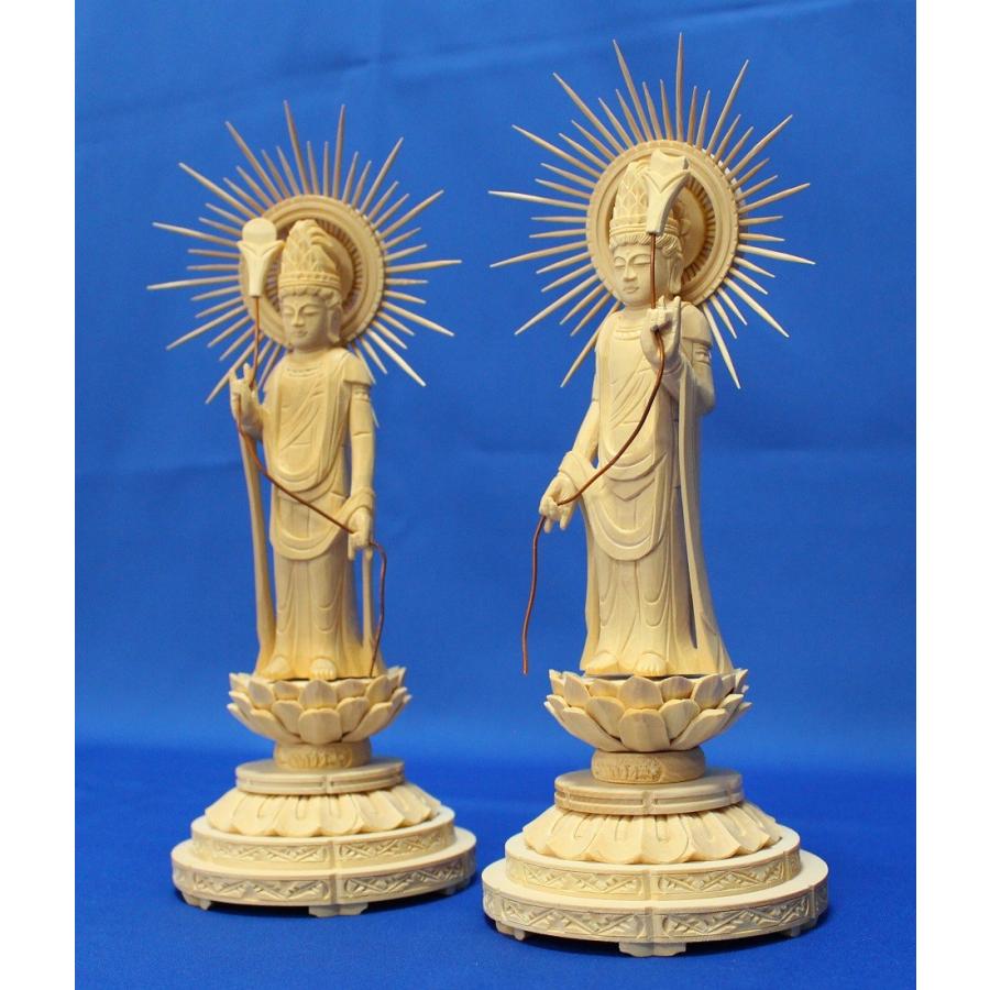 仏像 日光菩薩 月光菩薩 立像 4.0寸 一対 放射光背 円台 仏像 日光菩薩 月光菩薩 立像 4.0寸 一対 放射光背 円台