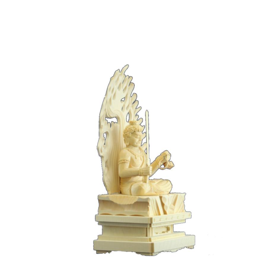 最高品質の 木彫仏像 不動明王座像火炎光背四角台2 5寸桧木 ひのき Materialworldblog Com