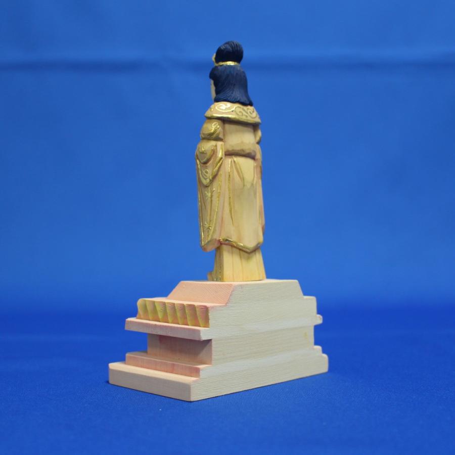木彫仏像/鬼子母神(訶梨帝母)立像身丈3寸桧木淡彩色 : トモエ 木彫仏像/鬼子母神(訶梨帝母)立像身丈3寸桧木淡彩色 : トモエ