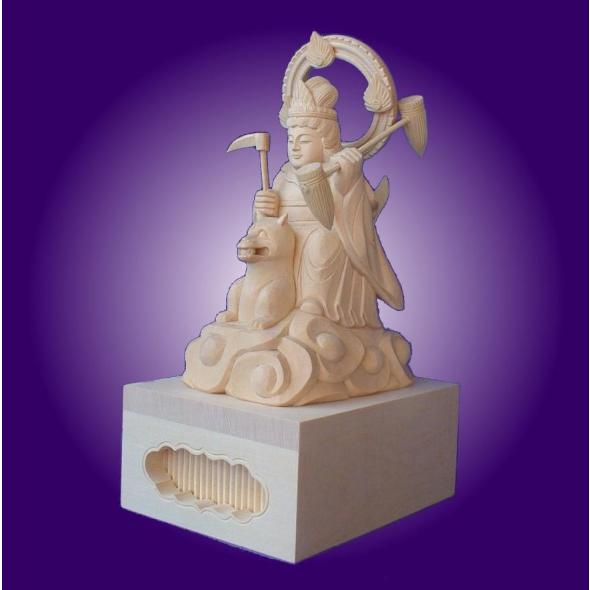 稲荷神　石像　神像　仏像 木彫り神像 稲荷大神【最上位経王大菩薩（最上尊）】 楠木（クスノキ