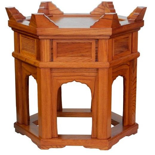 木製仏具/別製磬子（けいす）台1.5尺欅スリ漆（座布団付）（受注生産）