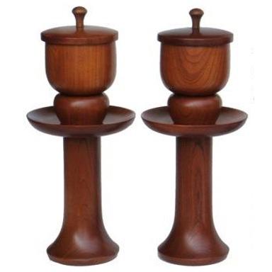 木製仏具/茶湯器欅木9寸（27ｃｍ）スリ漆一対(受注生産） :7071:トモエの木彫仏像 - 通販 - Yahoo!ショッピング