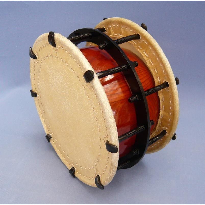 二丁掛ボルト締太鼓(タモ材くりぬき刳貫胴）直径36cmバチ付(受注生産