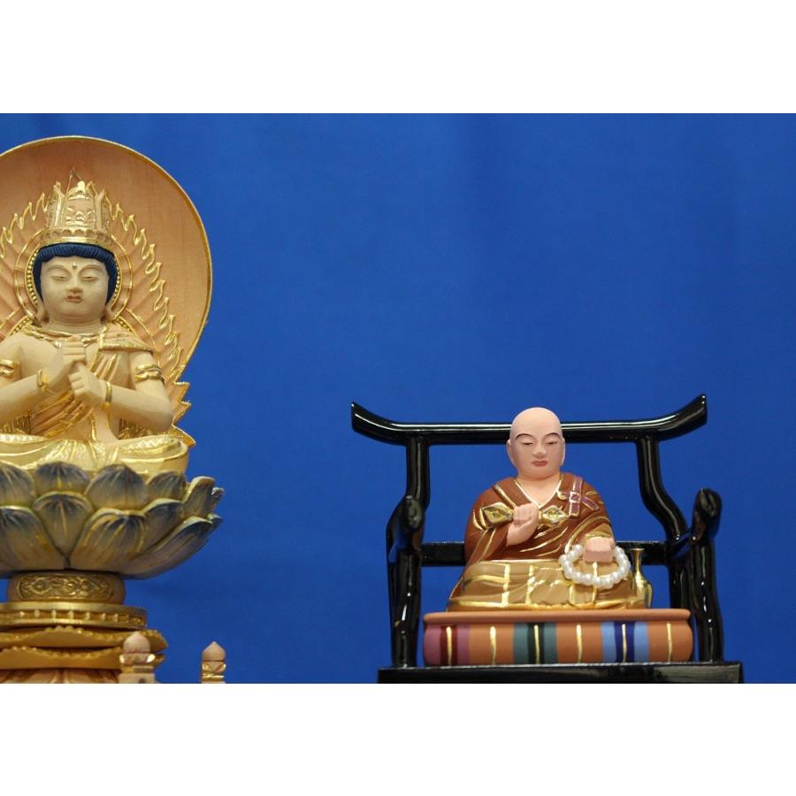 木彫仏像 真言三尊彩色(大日如来円光背六角台2.0寸、不動明王 木彫仏像 真言三尊彩色(大日如来円光背六角台2.0寸、不動明王