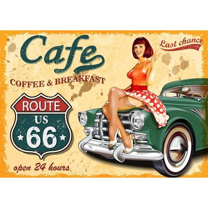 インテリアポスター ヴィンテージ アメリカン ルート 66 ROUTE A3