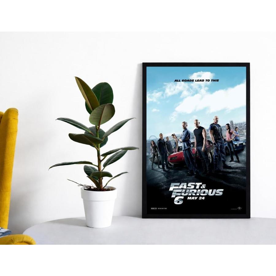 ワイルドスピード 6 映画ポスター ユーロミッション US版 黒フレーム