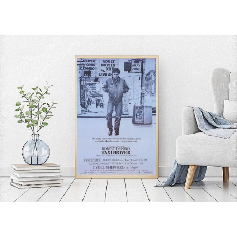 タクシードライバー特大ポスター　貴重 映画 ポスター タクシードライバー 額縁付き