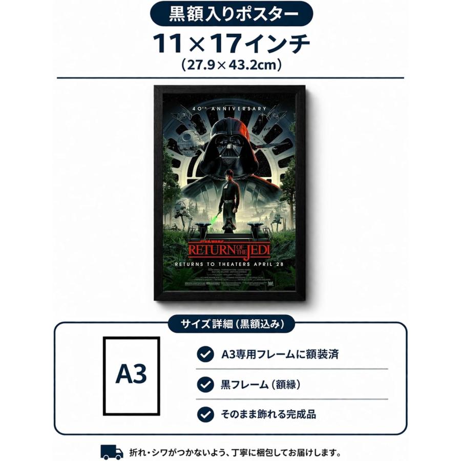 スターウォーズ 映画ポスター エピソード6 ジェダイの帰還 40周年記念