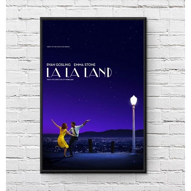 ララランド LaLaLand 映画ポスター US版 黒フレーム付き A3 ララランド LaLaLand 映画ポスター US版 黒フレーム付き A3