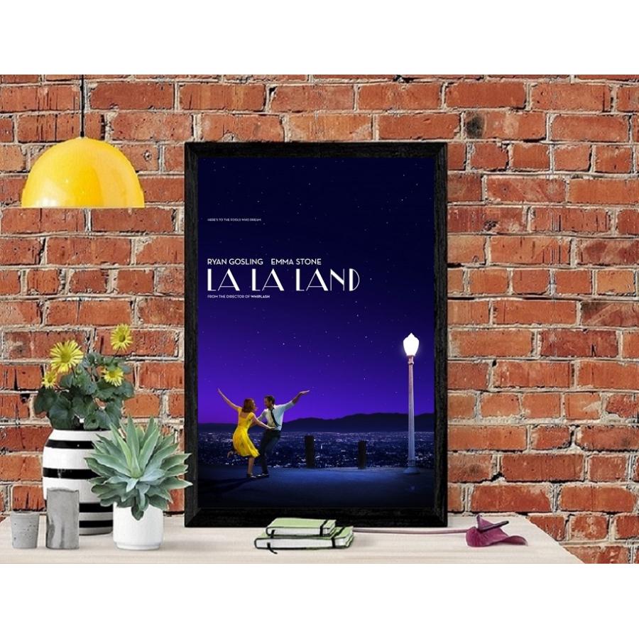 ララランド LaLaLand 映画ポスター US版 黒フレーム付き A3 ララランド LaLaLand 映画ポスター US版 黒フレーム付き A3
