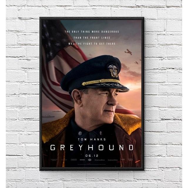 グレイハウンド 映画ポスター トムハンクス US版 黒フレーム付き A3