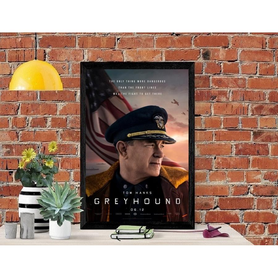 グレイハウンド 映画ポスター トムハンクス US版 黒フレーム付き A3