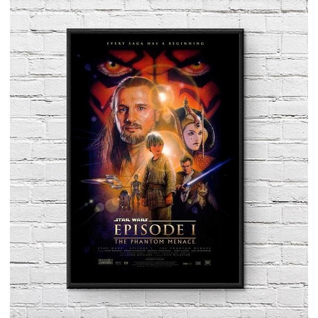 スターウォーズ エピソード1 映画ポスター ファントムメナス US版 黒
