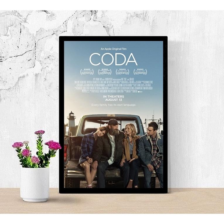Coda コーダ あいのうた 映画ポスター US版 黒フレーム付き A3