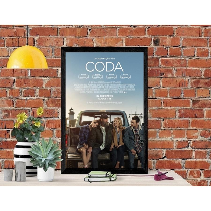 Coda コーダ あいのうた 映画ポスター US版 黒フレーム付き A3