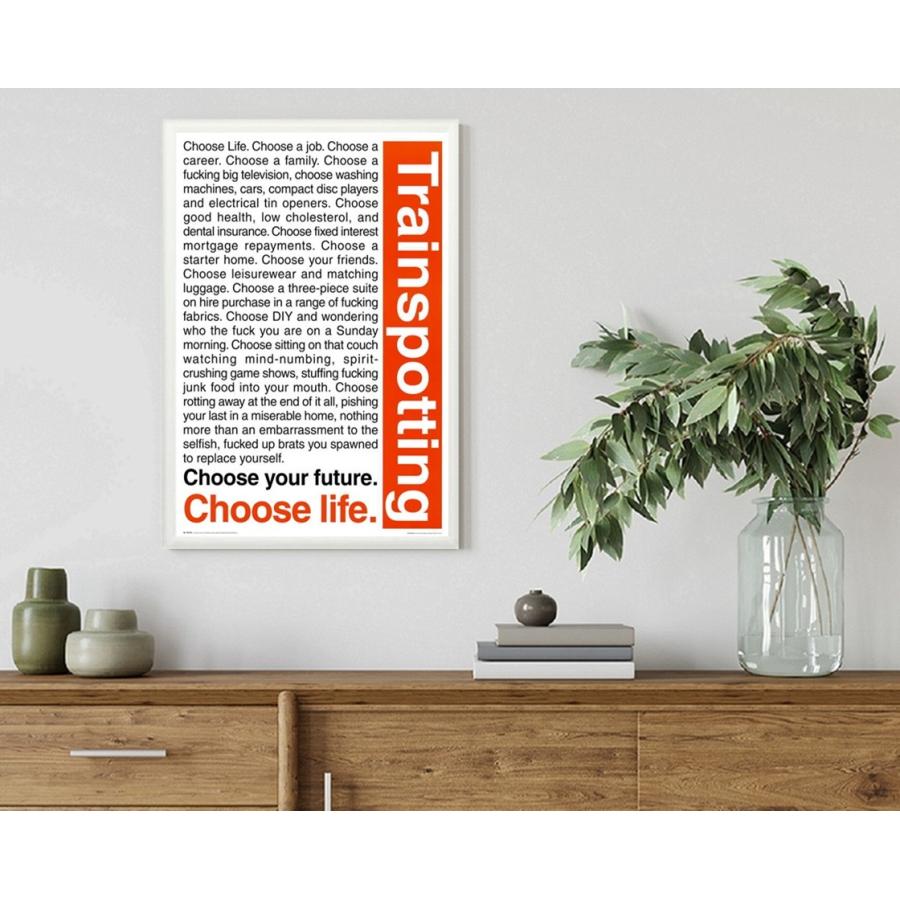 トレインスポッティング 映画ポスター US版 白フレーム付き A3サイズ