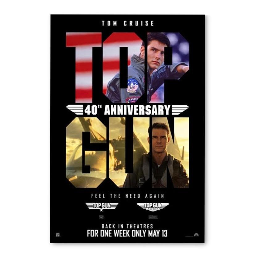 トップガン 40周年記念デザイン 映画ポスター US版 11×17インチ (27.9