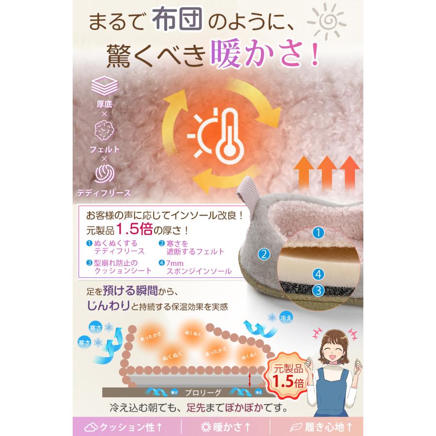 【YAKIDA公式】ルームシューズ もこもこ 室内 冬用 スリッパ カカト付き 室内スリッパ 男女兼用 室内履き 防寒 暖かい 静音 滑り止め 洗える 人間工学 |  | 07