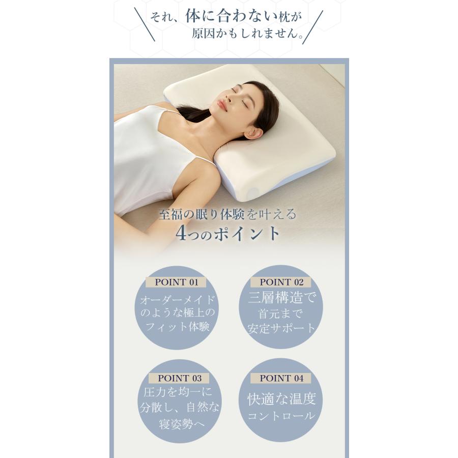 理学療法士推薦 枕 低反発枕 三層構造 体圧分散 まくら 快適睡眠 快眠まくら 通気カバー 仰向け・横向き対応 うつ伏せ対応 フィット  肩こり対策 安眠 DSM3 |  | 05