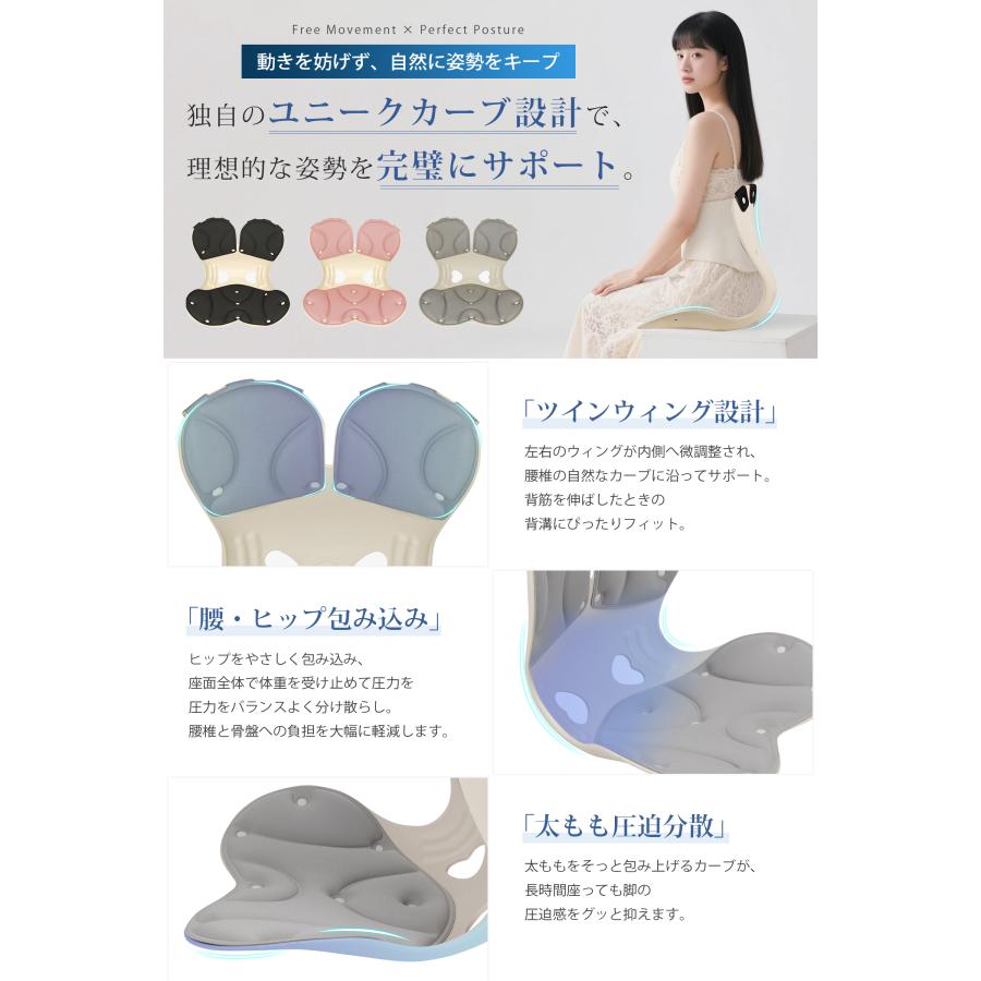 姿勢矯正椅子 姿勢サポートチェア チェアクッション 腰痛クッション 腰痛椅子 腰痛対策 骨盤サポート 姿勢が良くなる 背もたれ 腰当てクッション オフィス 勉強 |  | 04