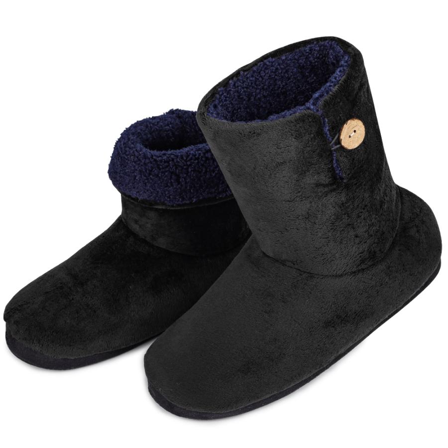 ルームシューズ もこもこ スリッパ 冬 暖かい 洗える ルームブーツ ボアスリッパ メンズ レディース 室内履き かかと付き 滑り止め 防寒 厚底 低反発 HS01 |  | 15