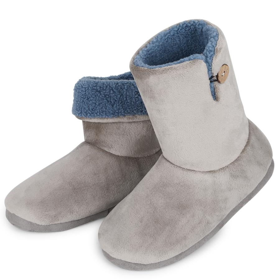 ルームシューズ もこもこ スリッパ 冬 暖かい 洗える ルームブーツ ボアスリッパ メンズ レディース 室内履き かかと付き 滑り止め 防寒 厚底 低反発 HS01 |  | 17