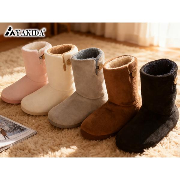 ルームシューズ もこもこ スリッパ 冬 暖かい 洗える ルームブーツ ボアスリッパ メンズ レディース 室内履き かかと付き 滑り止め 防寒 厚底 低反発 HS01 |  | 09