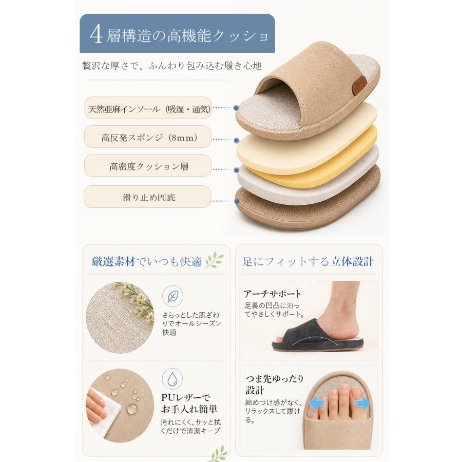 スリッパ 夏用 来客用 室内履き 軽量 滑り止め 室内 洗える ルームシューズ 蒸れない 人間工学 静音 滑り止め  低反発 事務スリッパ オフィススリッパ |  | 07