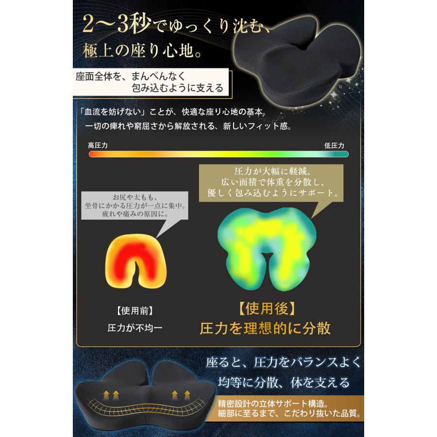 魔法小屋 椅子クッション チェアパット お尻が痛くならない座布団 いす用 尾てい骨クッション 滑り止め加工 蒸れない 抗菌防臭 カバー洗える 自宅 車用 SC811 |  | 03