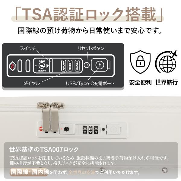 スーツケース フロントオープン 片開き 機内持ち込み USBポート付き