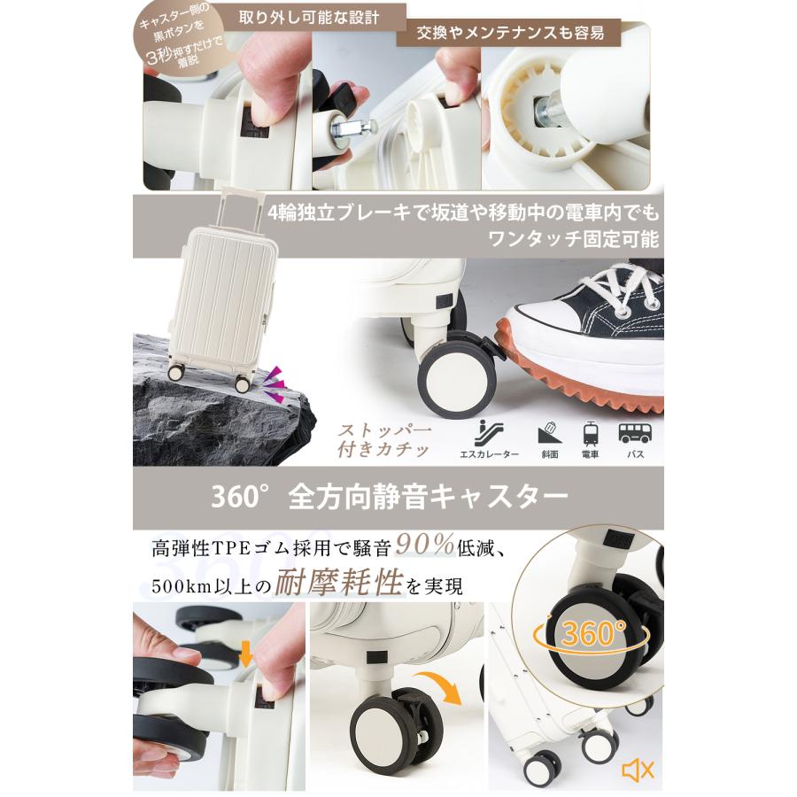 即購入コメントで500円OFF✨スーツケース✨フロントオープン ホワイト S 限定】500 円 OFFクーポン！スーツケース フロントオープン 片開き