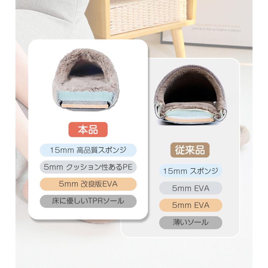 ルームシューズ もこもこ 厚底 スリッパ 暖かい 冬 メンズ レディース 子供 キッズ 洗える 滑り止め かわいい おしゃれ すりっぱ あったか 来客用 室内 室内履き |  | 07