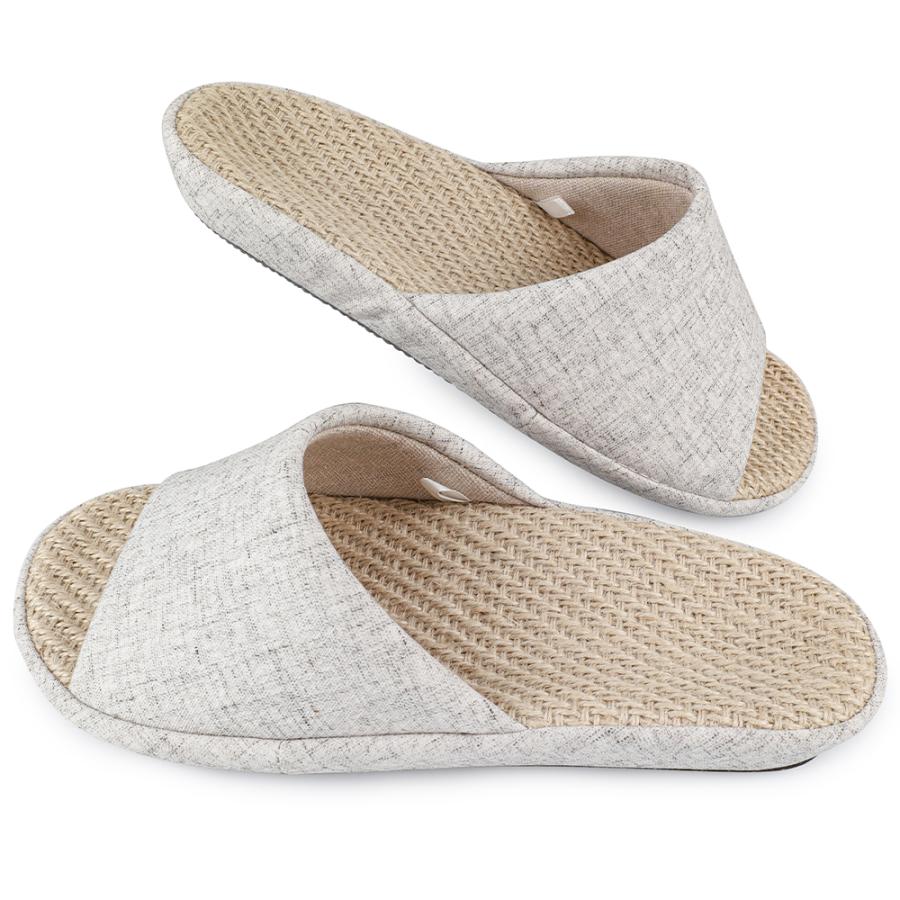 スリッパ 室内 軽量 麻 洗える ルームシューズ 室内履き 「天然黄麻×和風」 蒸れない 人間工学 メンズ レディース 静音 滑り止め 夏 低反発 TX-2501 |  | 11