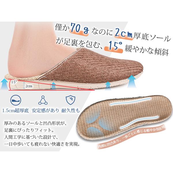 天然マライ草×和風」スリッパ 室内 洗える ルームシューズ メンズ レディース 室内履き 静音 滑り止め 軽量 春 夏 秋 男女兼用 TX-2502 |  | 10