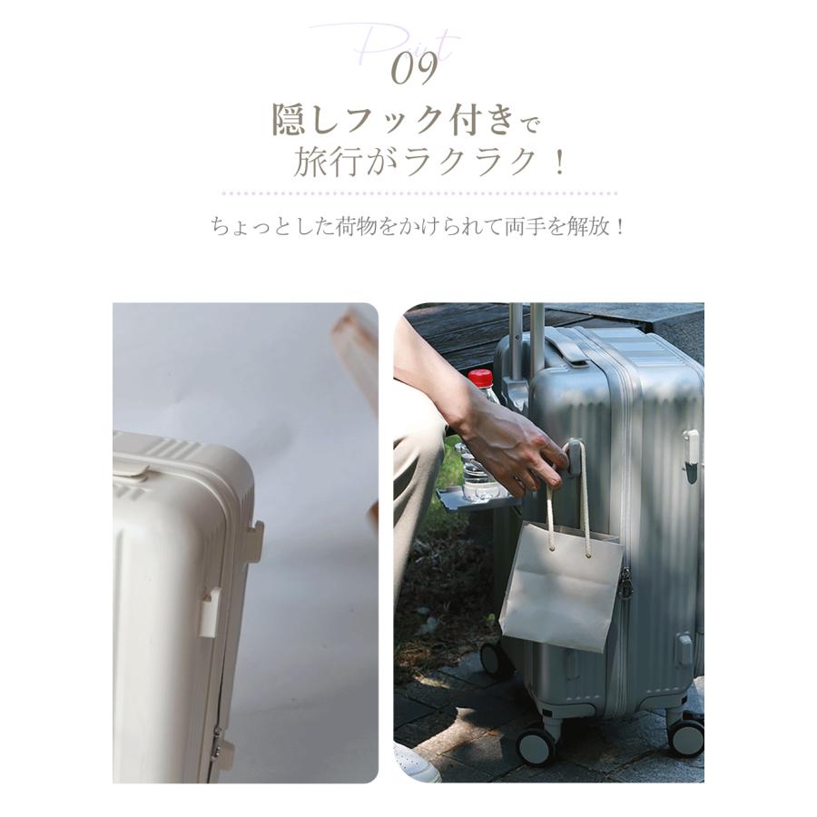 スーツケース 片開き 多機能 キャリーケース 軽量 機内持ち込み S/M/L