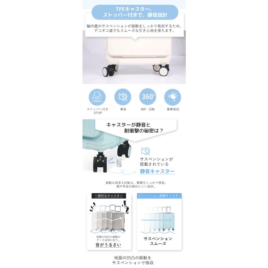 スーツケース 機内持込み キャリーケース キャリーバッグ TSAロックSML選べるサイズ 軽量大型静音 耐衝撃最強 カップホルダー USB充電ポートファスナー 2026最新 |  | 11