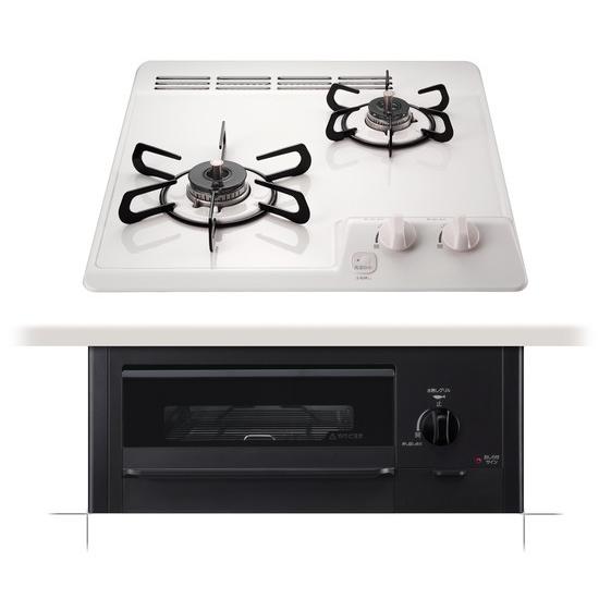 値下げ パロマ センサー内蔵2口ガスコンロ パロマ（Paloma） ビルトインコンロ 2口タイプ ホーロートップ W450 pd