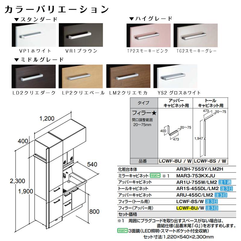 LIXIL ◇送料無料・メーカー直送◇W1220 間口750タイプ 三面鏡 LIXIL ◇送料無料・メーカー直送◇W1220 間口750タイプ 三面鏡