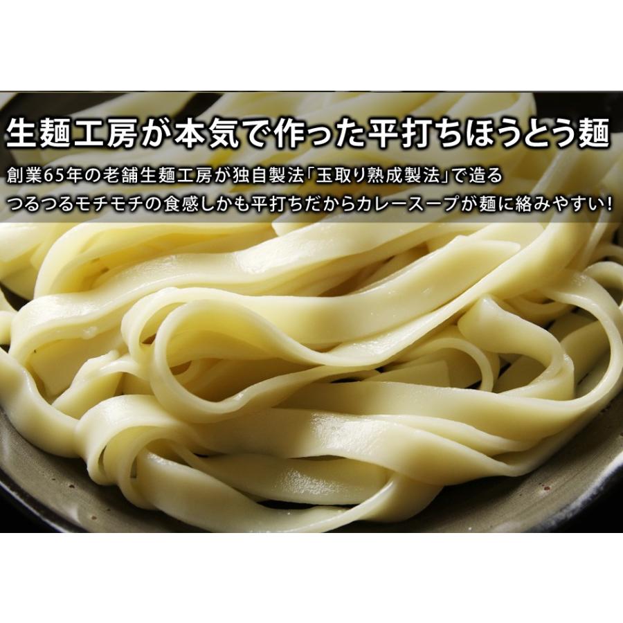 【大人気】送料無料 本なま麺　ほうとう　特製カレースープ　3食セット｜tomono-namamen｜02