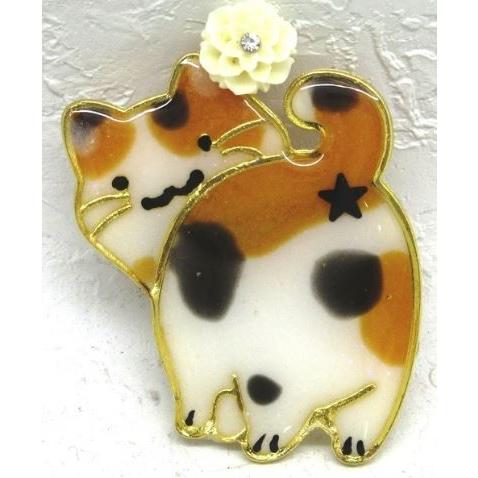 ★ブローチ★    茶猫　レジン ☆ブローチ☆ 茶猫レジン