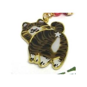 猫雑貨 猫ケツ ブローチ レジン 見返り美猫 キーホルダーに変更可 : 猫 