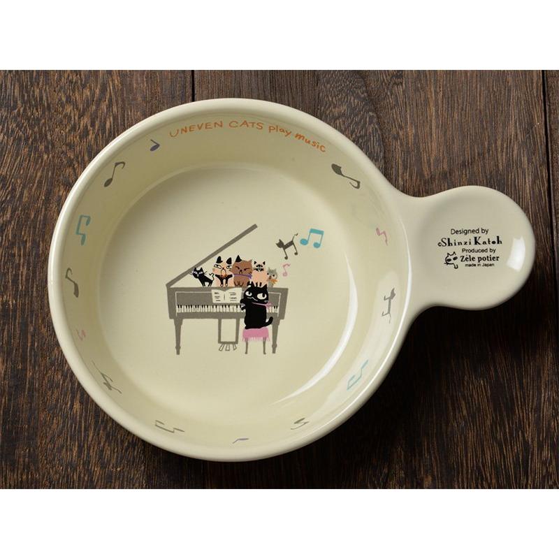 猫雑貨 SHINZI KATOHデザイン アニーブンキャッツ 陶器のグラタン皿